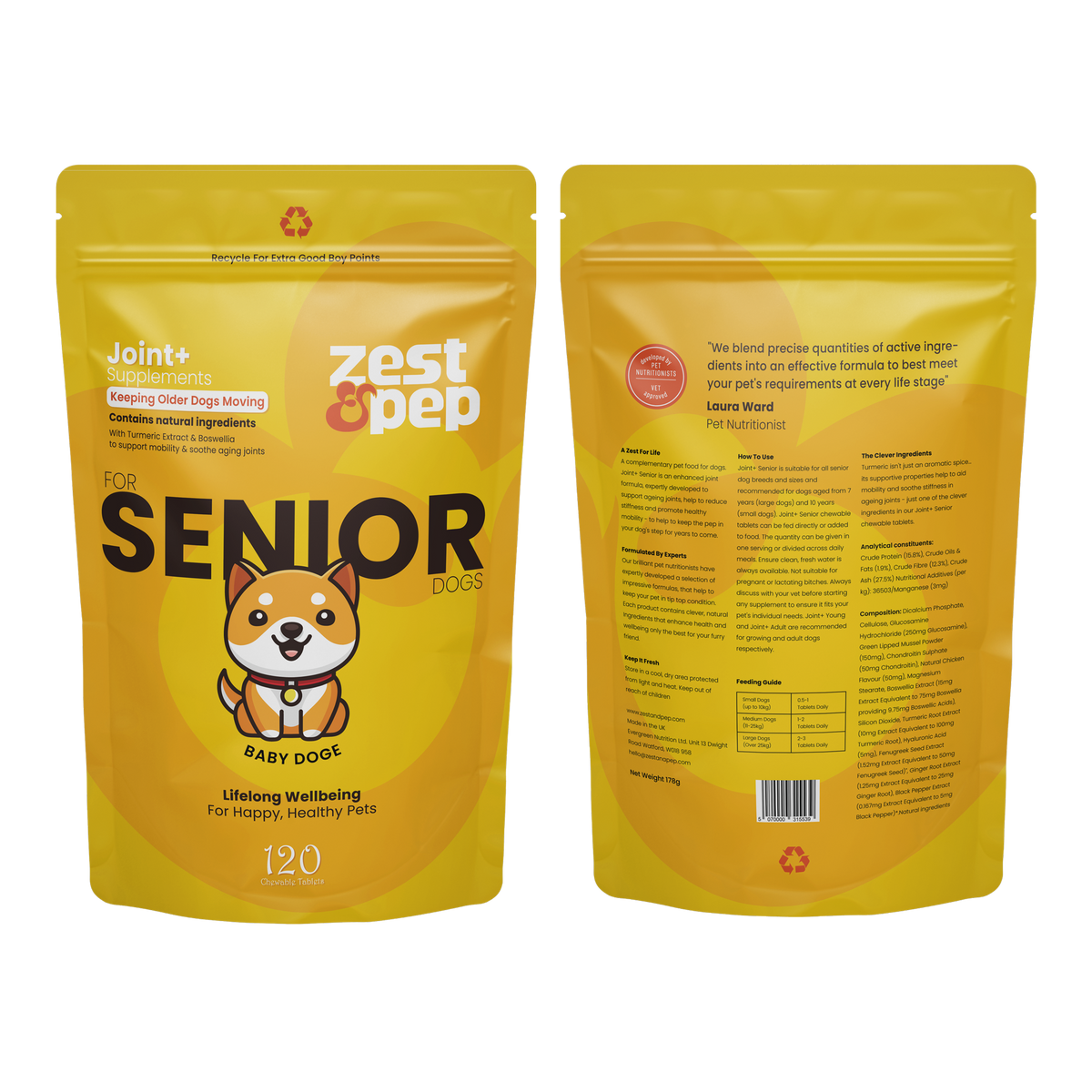 UK EXCLUSIVE BABYDOGE Joint &amp; Hip Supplement For Senior Dogs